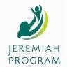 a logo of the jeremiah program with a silhouette of a person on a
