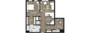1 Bed/1 Bath Den-AD8