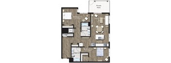 2 Bed/2 Bath-B17