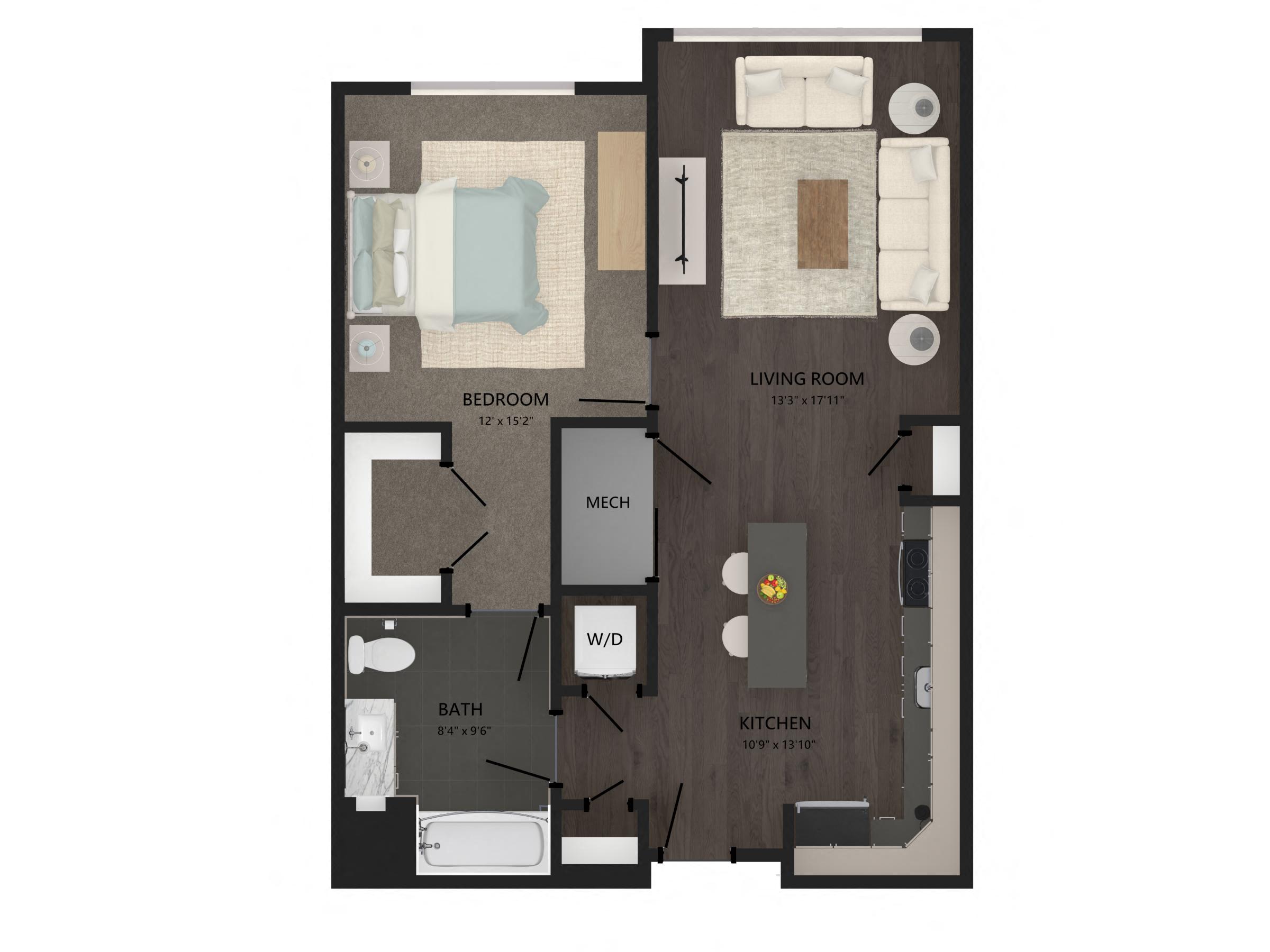 1 Bed/1 Bath-A13