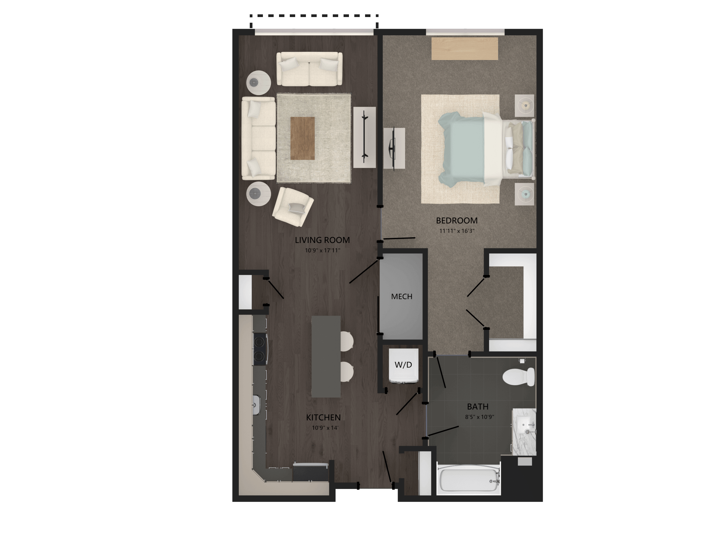 1 Bed/1 Bath-A15