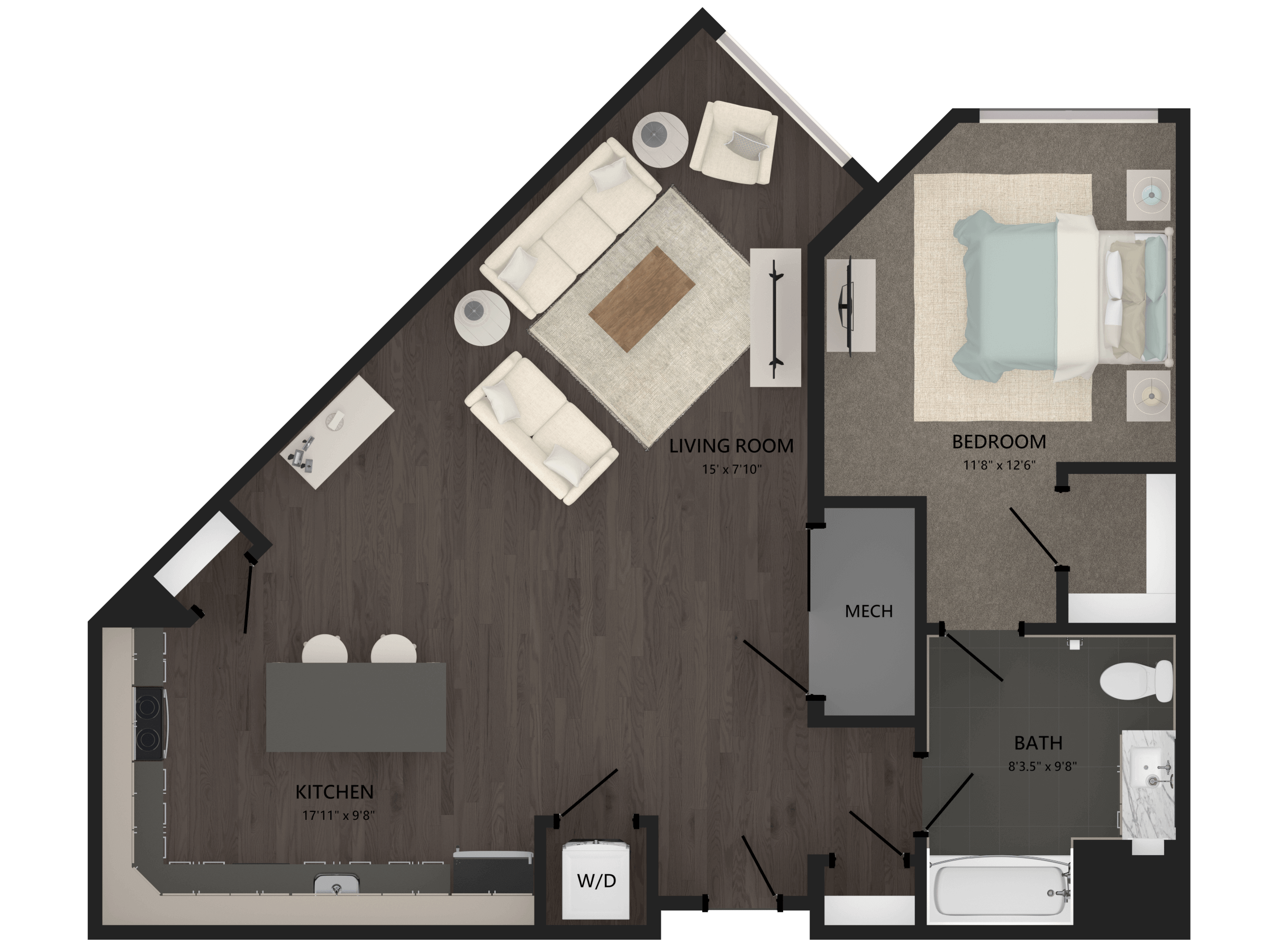 1 Bed/1 Bath-A18