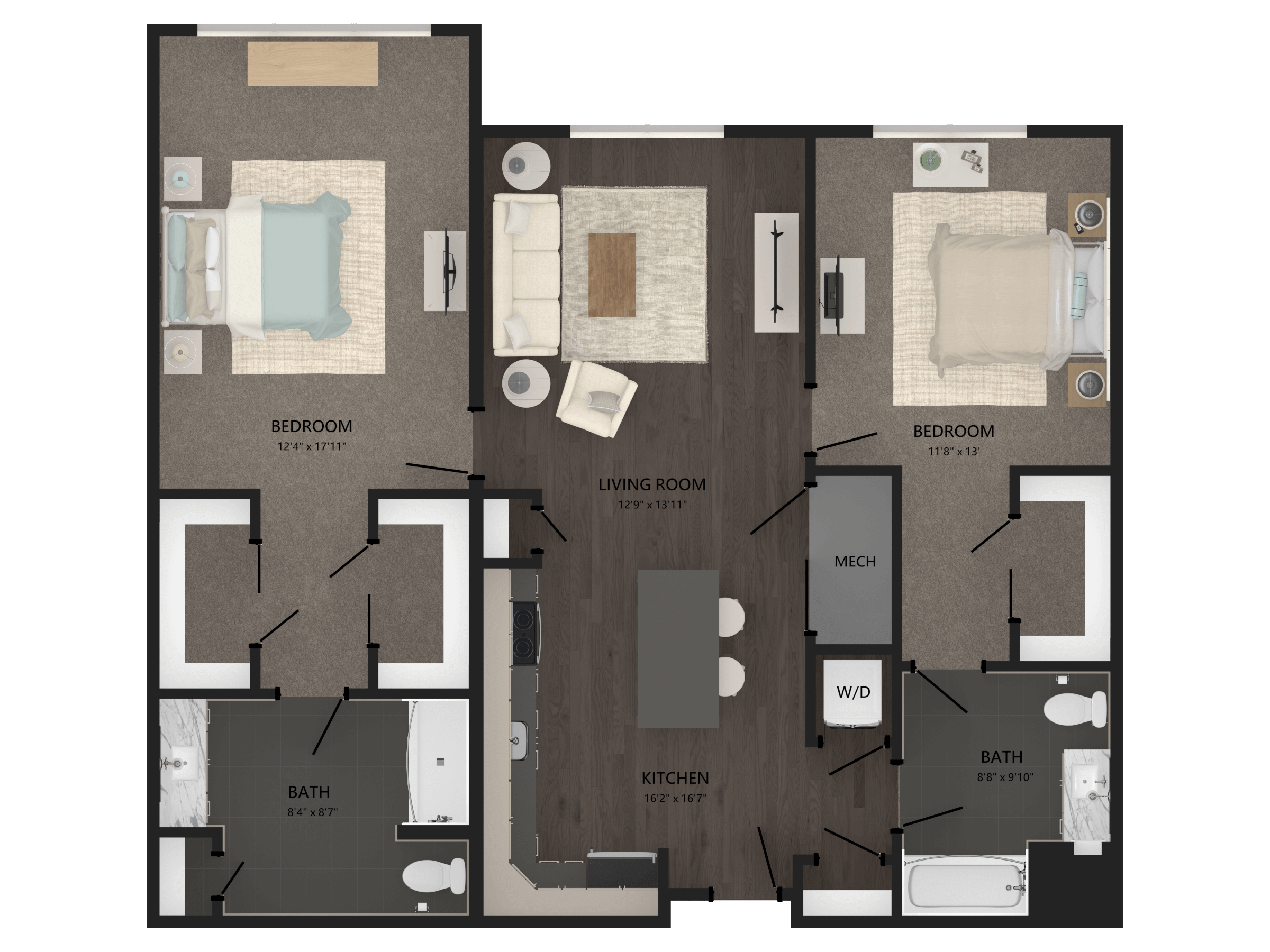2 Bed/2 Bath-B13