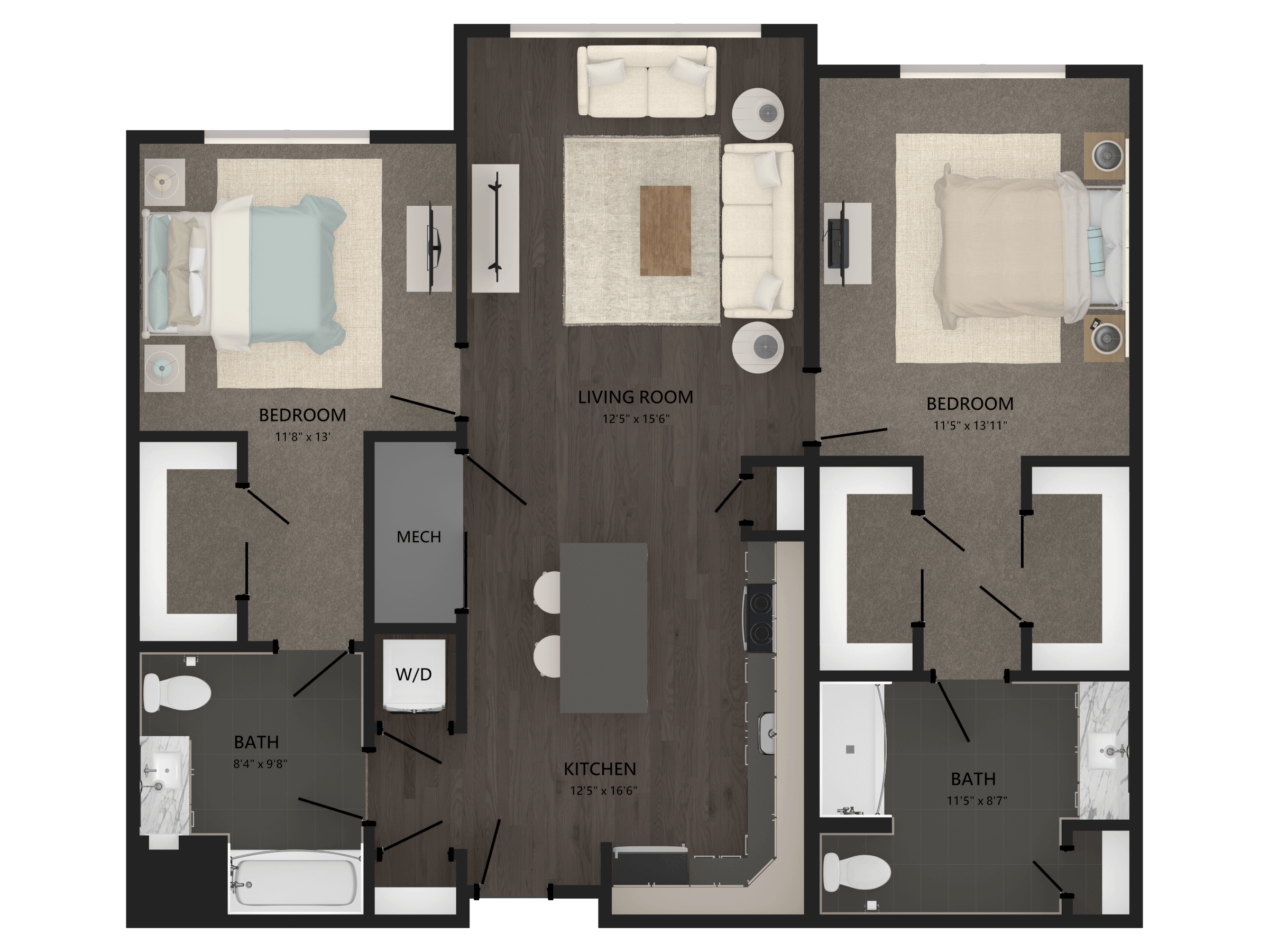 2 Bed/2 Bath-B16