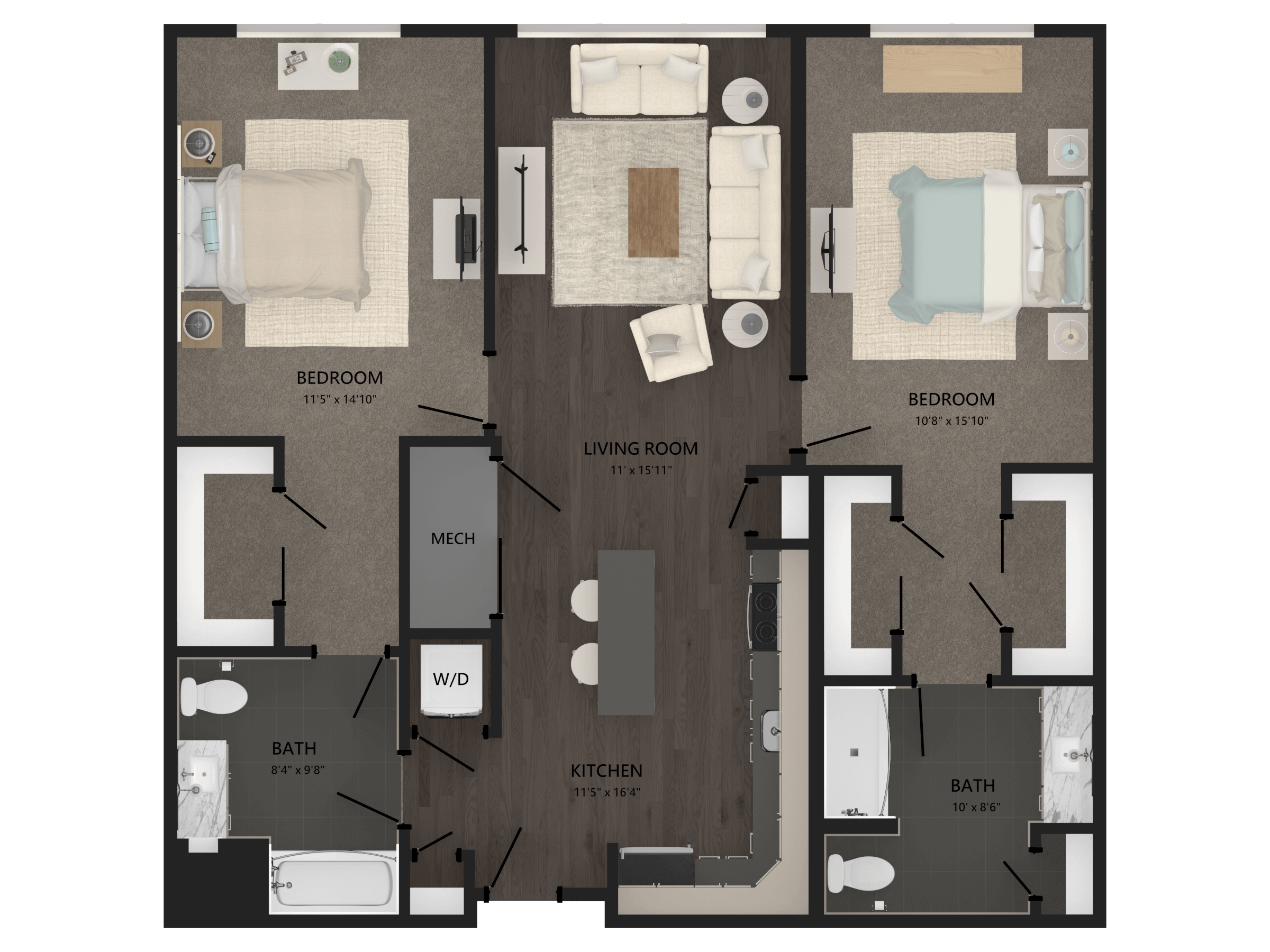 2 Bed/2 Bath-B28