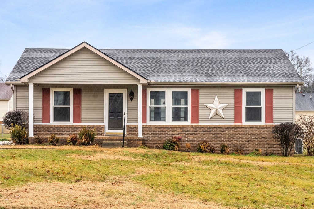 a house with a star on the front of it