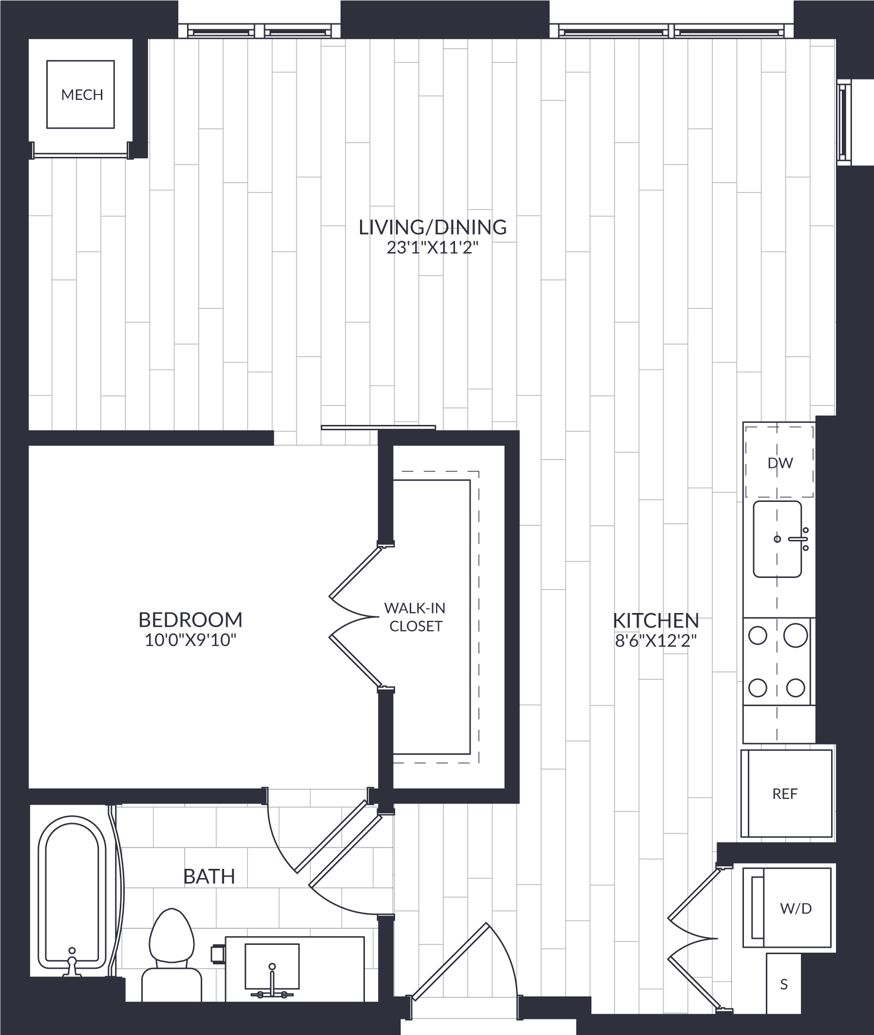 1 Bed/1 Bath-A1-15B