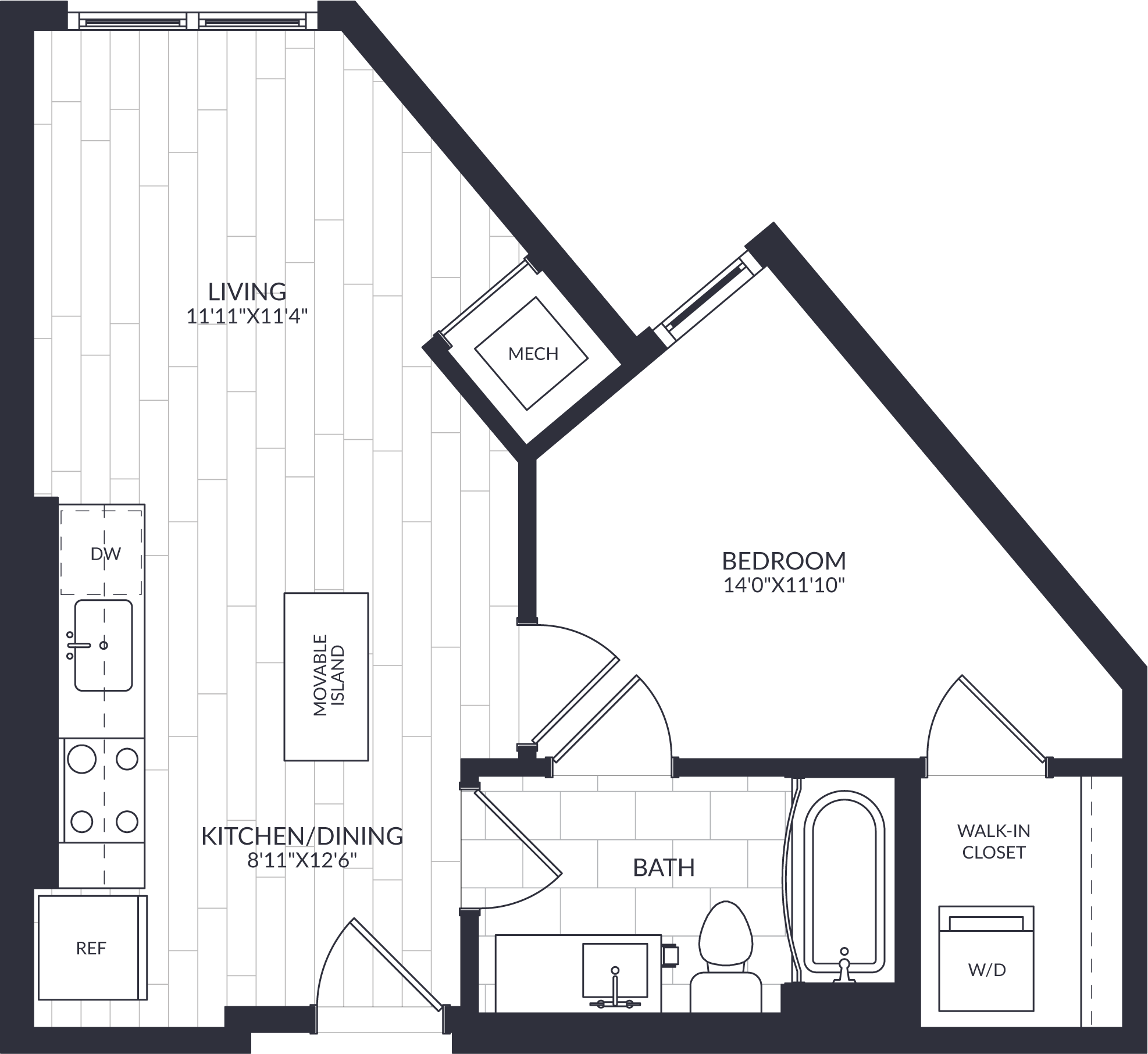 1 Bed/1 Bath-A1-3-4