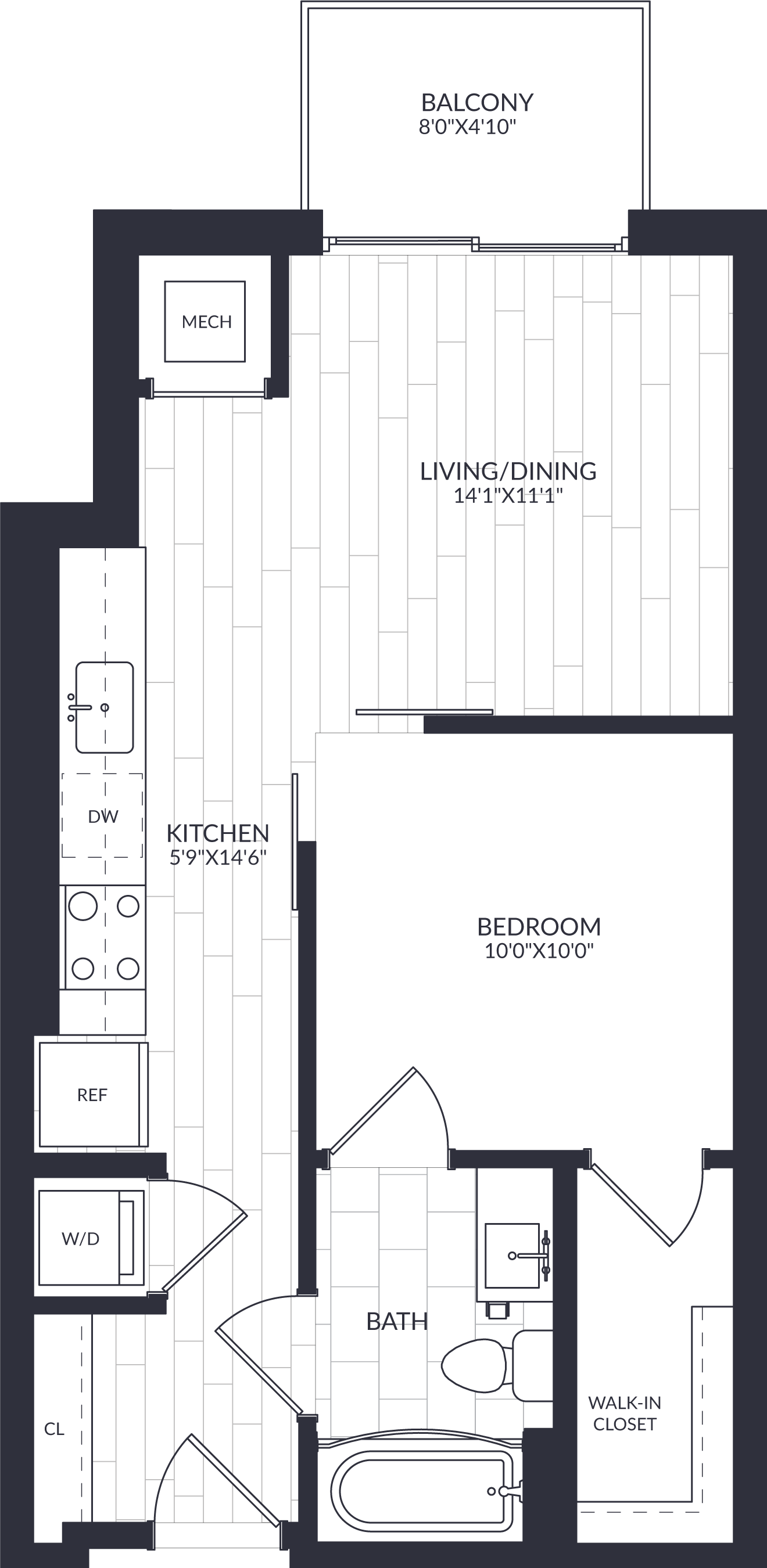 1 Bed/1 Bath-A1-4B