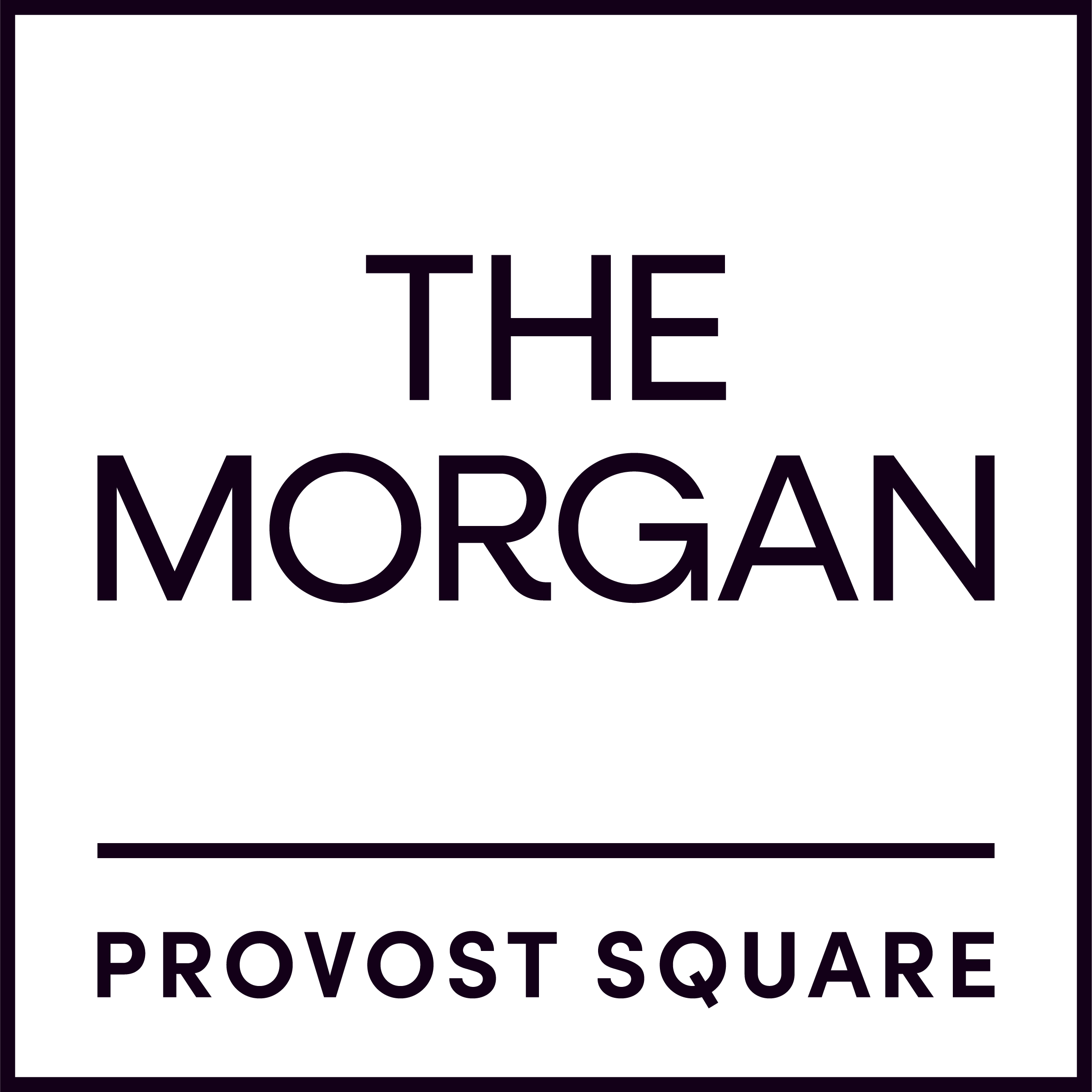 The image displays the name "THE MORGAN" in large letters, followed by "PROVOST SQUARE" in smaller letters below it.