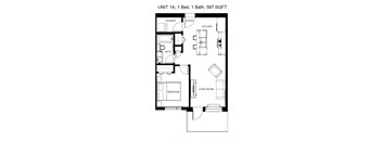 Unit 1A - 1 Bedroom, 1 Bathroom