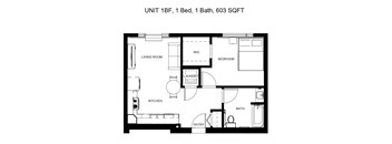 Unit 1BF - 1 Bed, 1 Bath, Barrier Free