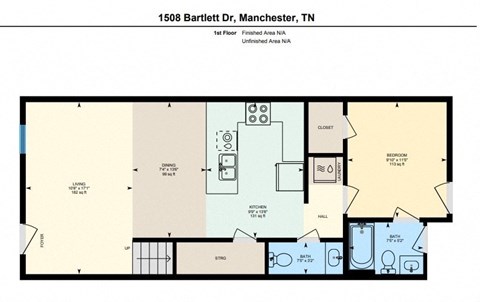 the floor plan of the apartment