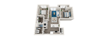 2 Bedrooms, 1 Bathroom