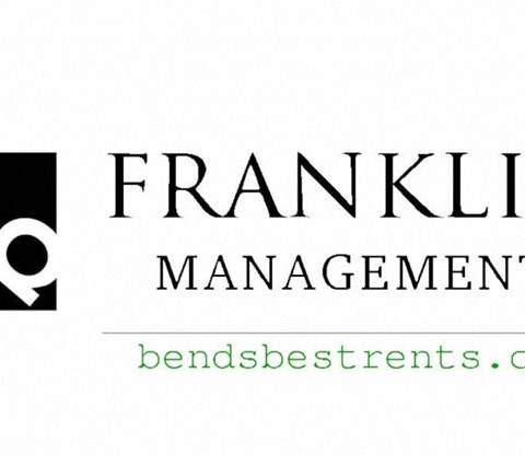 A logo with the words Franklin Management and a website address bendsbestrents.com.
