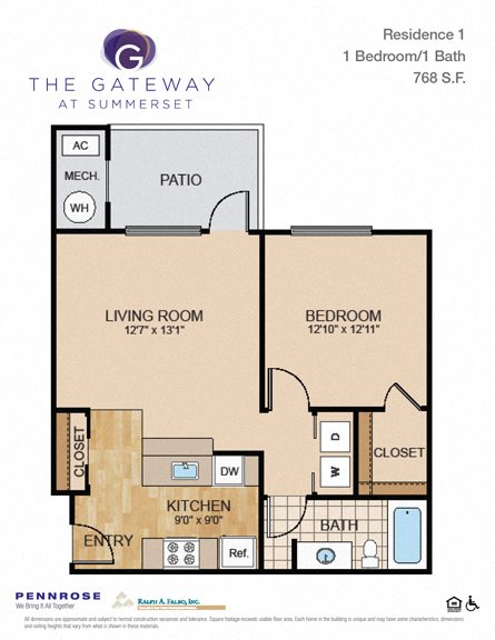 1 bedroom luxury apartment unit 1 bedroom luxury apartment unit, Gateway at Summerset