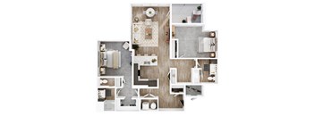 2 Bedrooms, 2 Bathrooms