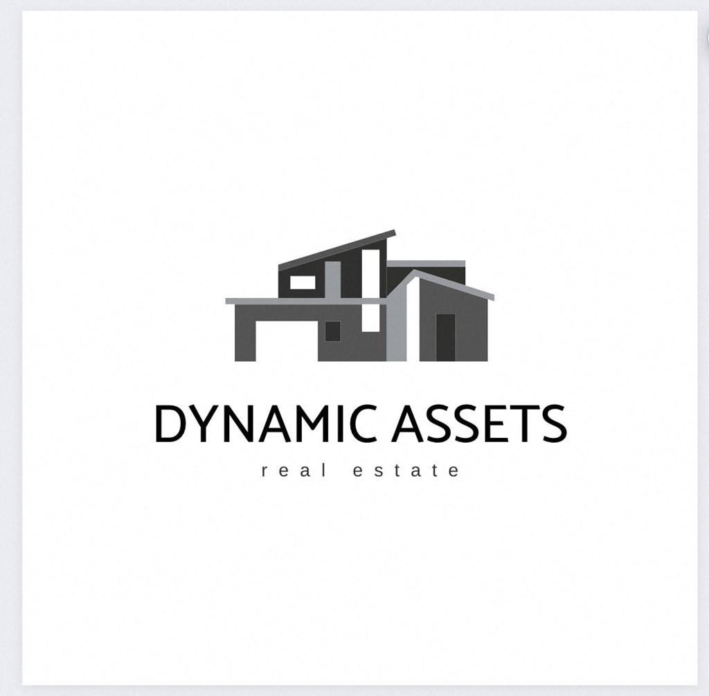 A logo for Dynamic Assets Real Estate features a stylized black house above the company name.
