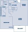 1 Bedroom/ 1 Bath