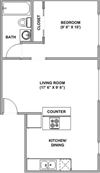1 Bedroom/ 1 Bath