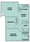 2 Bedroom/ 1 Bath