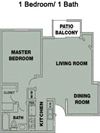 1 Bedroom/ 1 Bath