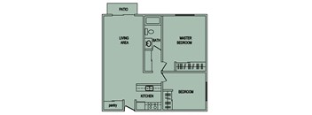 2 Bedroom/ 1 Bath w/ View