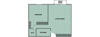 1 Bedroom/ 1 Bath w/ Patio or Balcony