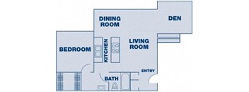 1 Bedroom/ 1 Bath w/ Den