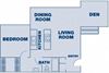 1 Bedroom/ 1 Bath w/ Den