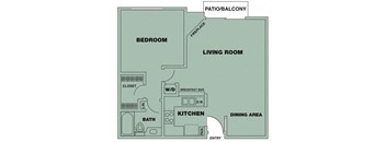 1 Bedroom/ 1 Bath