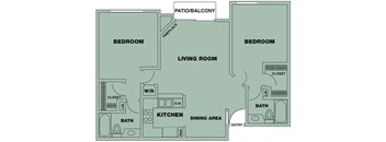2 Bedroom/ 2 Bath