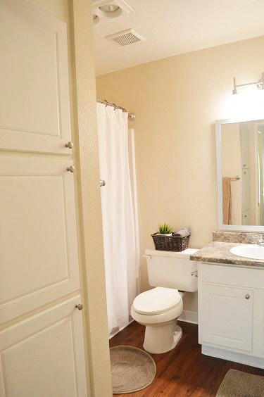 a bathroom with a toilet and a shower and a sink