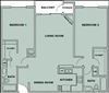 2 Bedroom/ 2 Bath (Dual Master)