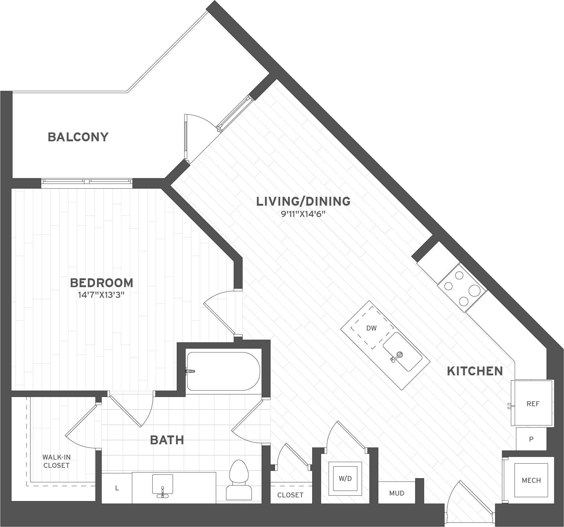 1 Bed/1 Bath-A1.2