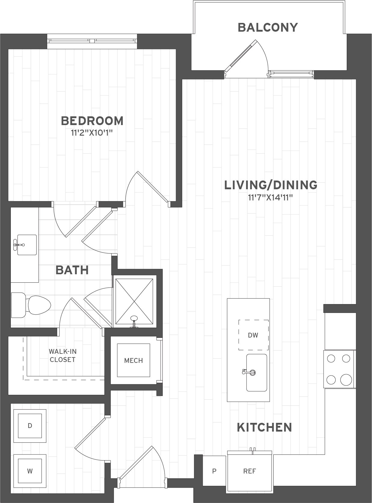 1 Bed/1 Bath-A2.3