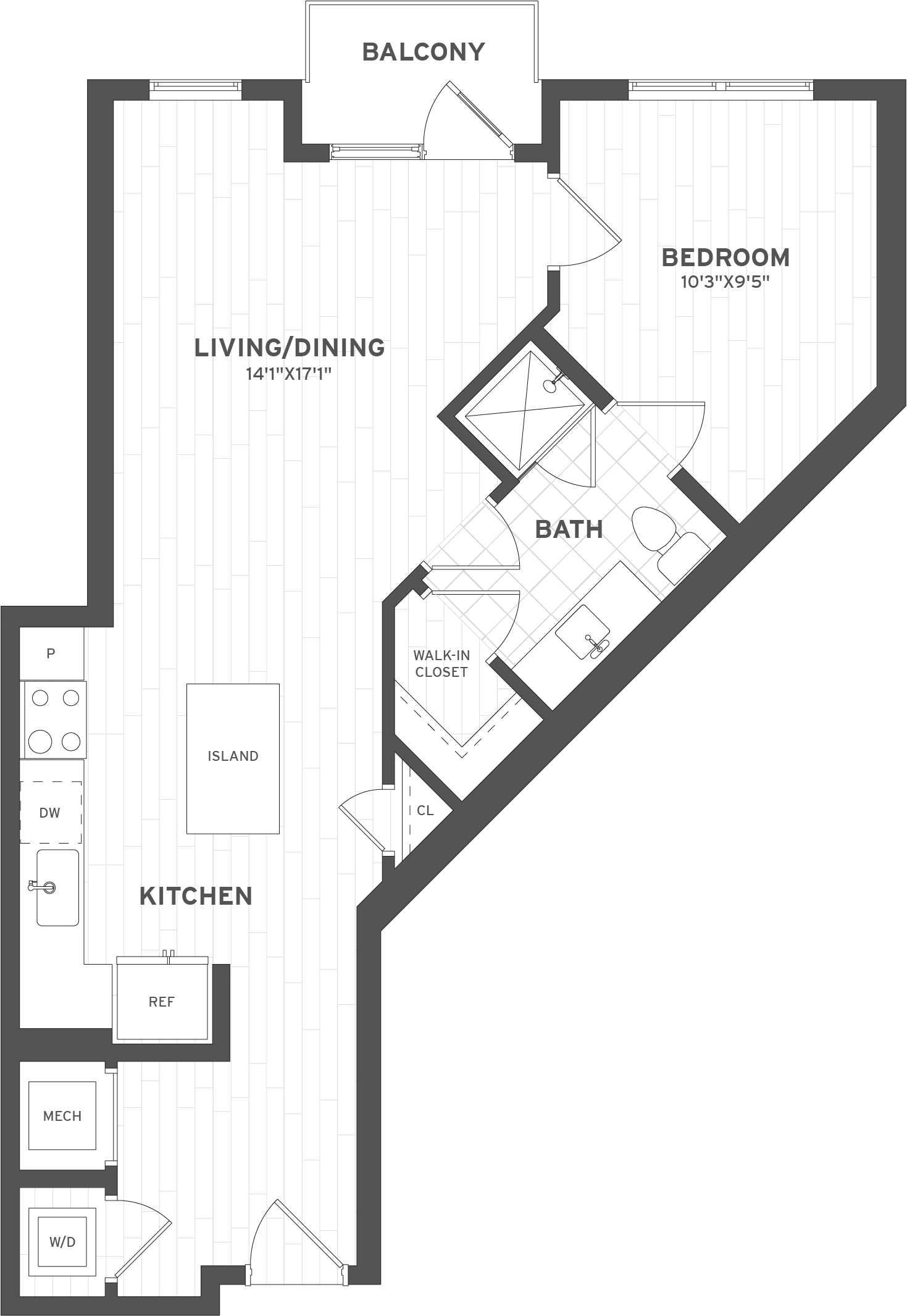 1 Bed/1 Bath-A3