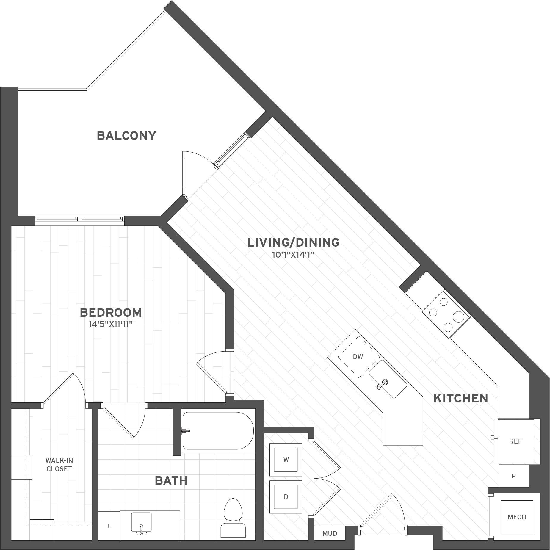 1 Bed/1 Bath ADA-A1.6A