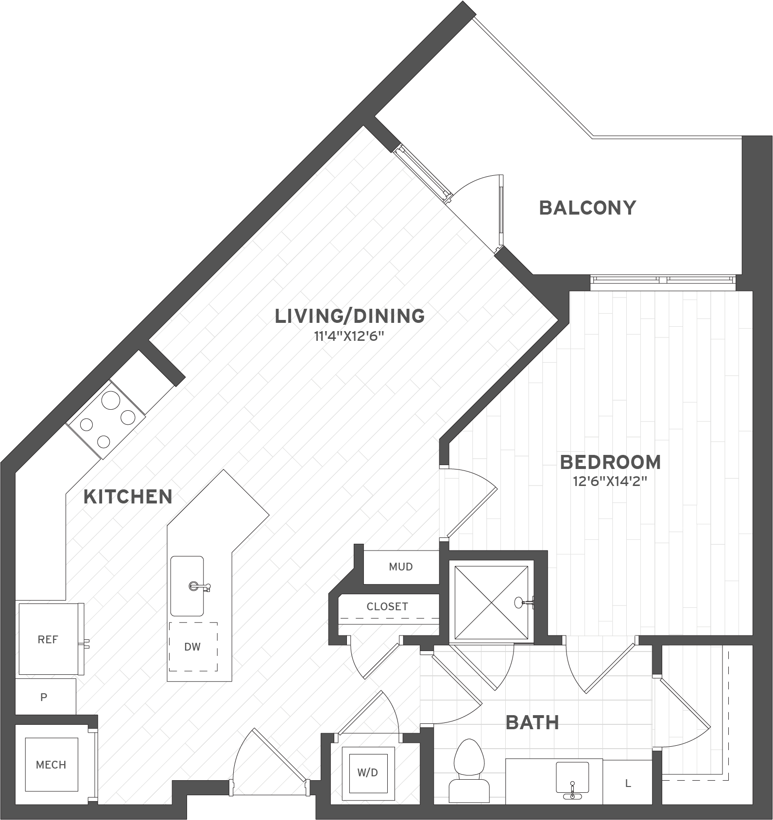 1 Bed/1 Bath-A1.3