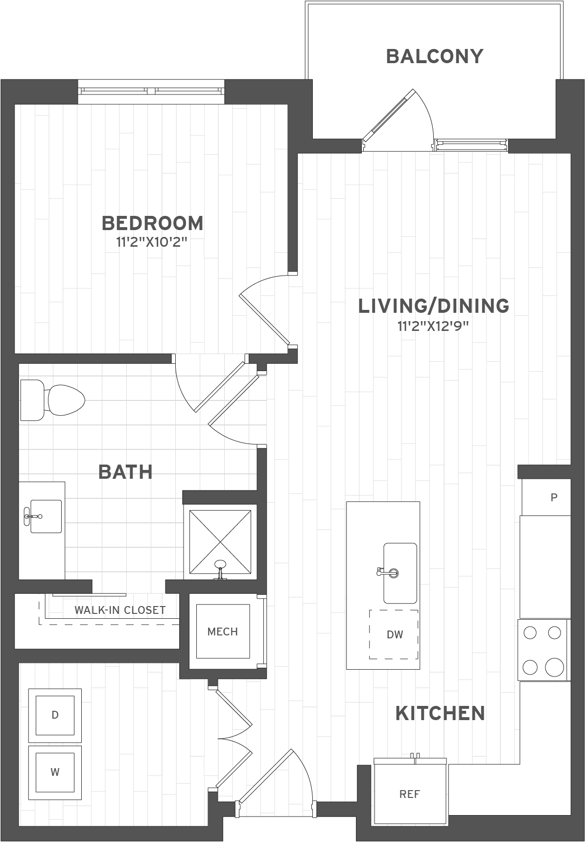1 Bed/1 Bath ADA-A2A