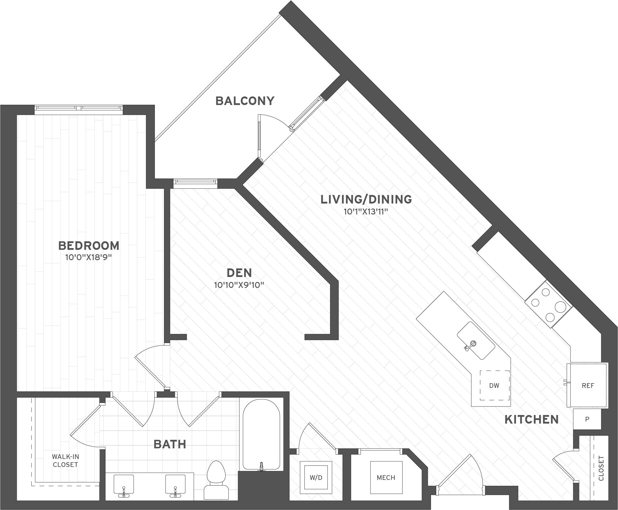 1 Bed/1 Bath Den-A6
