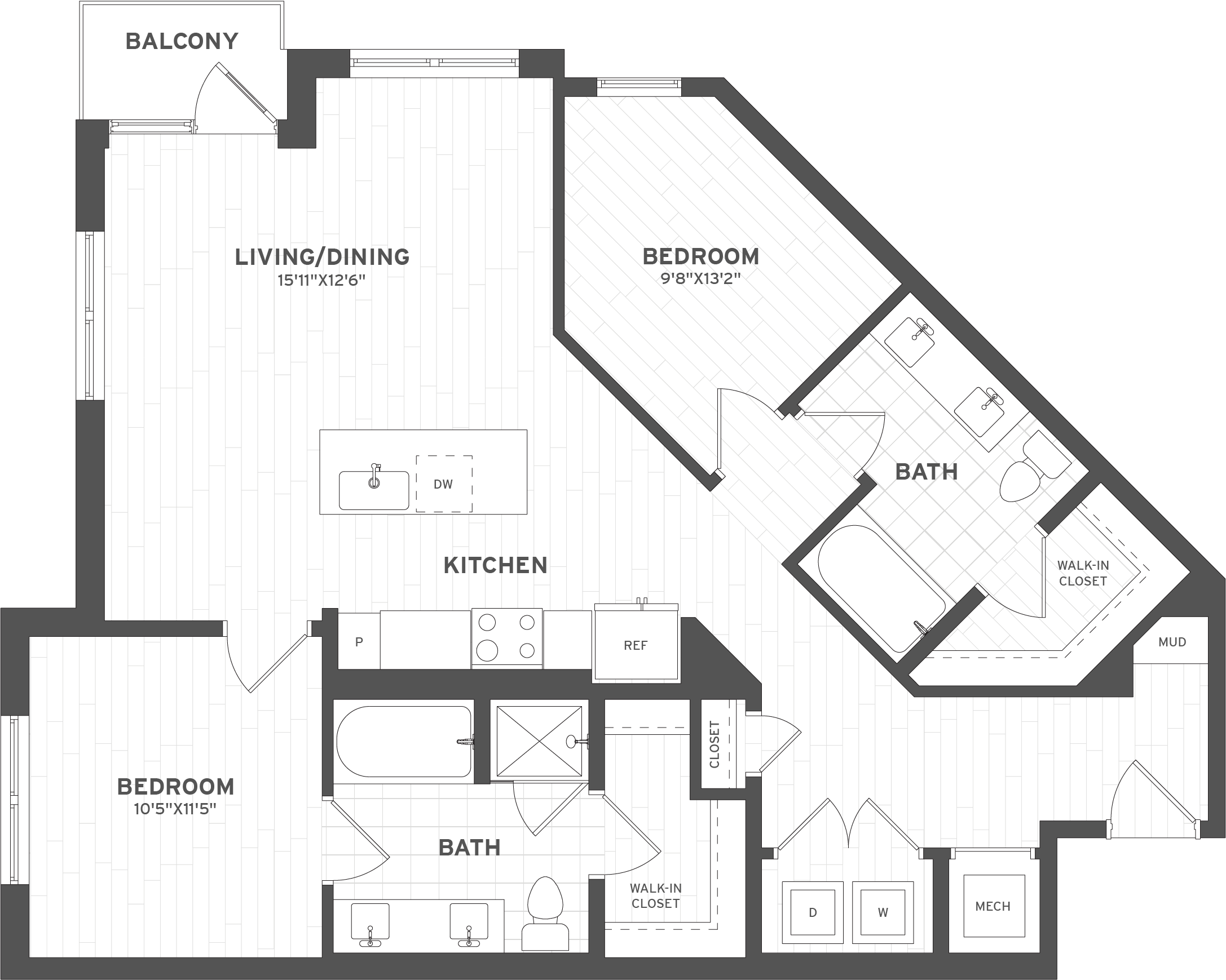 2 Bed/2 Bath-B10