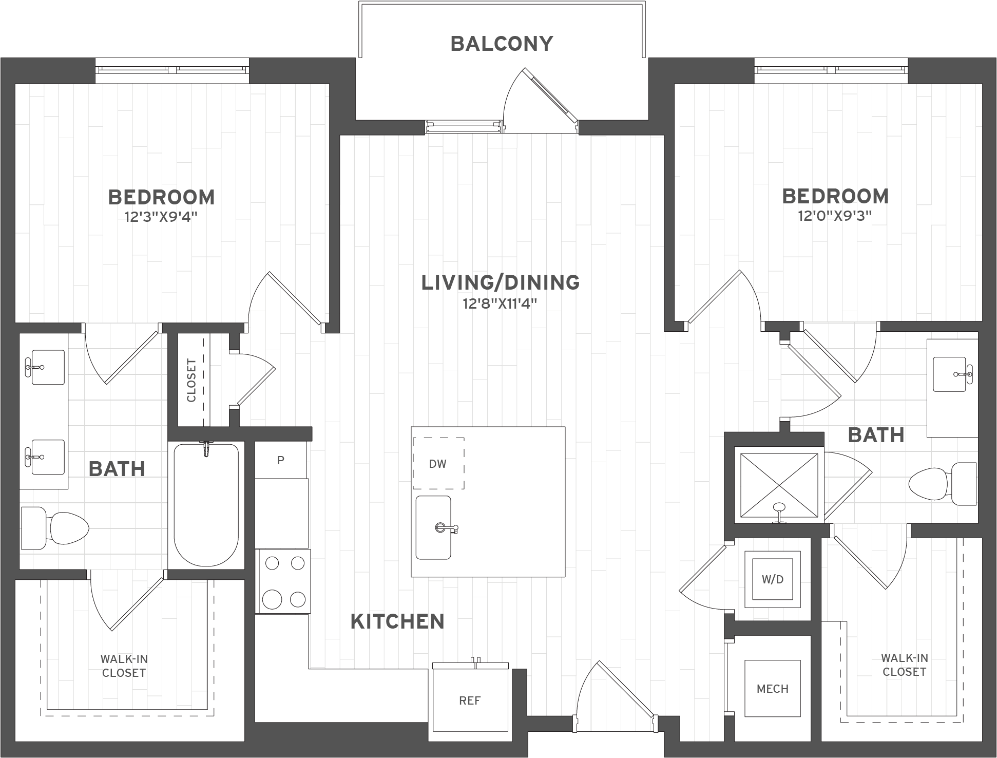 2 Bed/2 Bath-B1