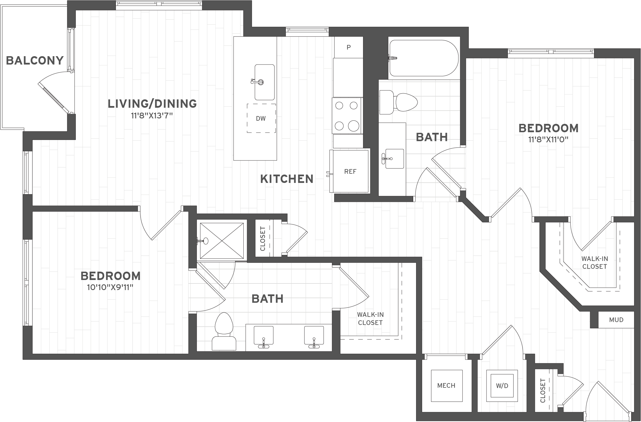 2 Bed/2 Bath-B6.1