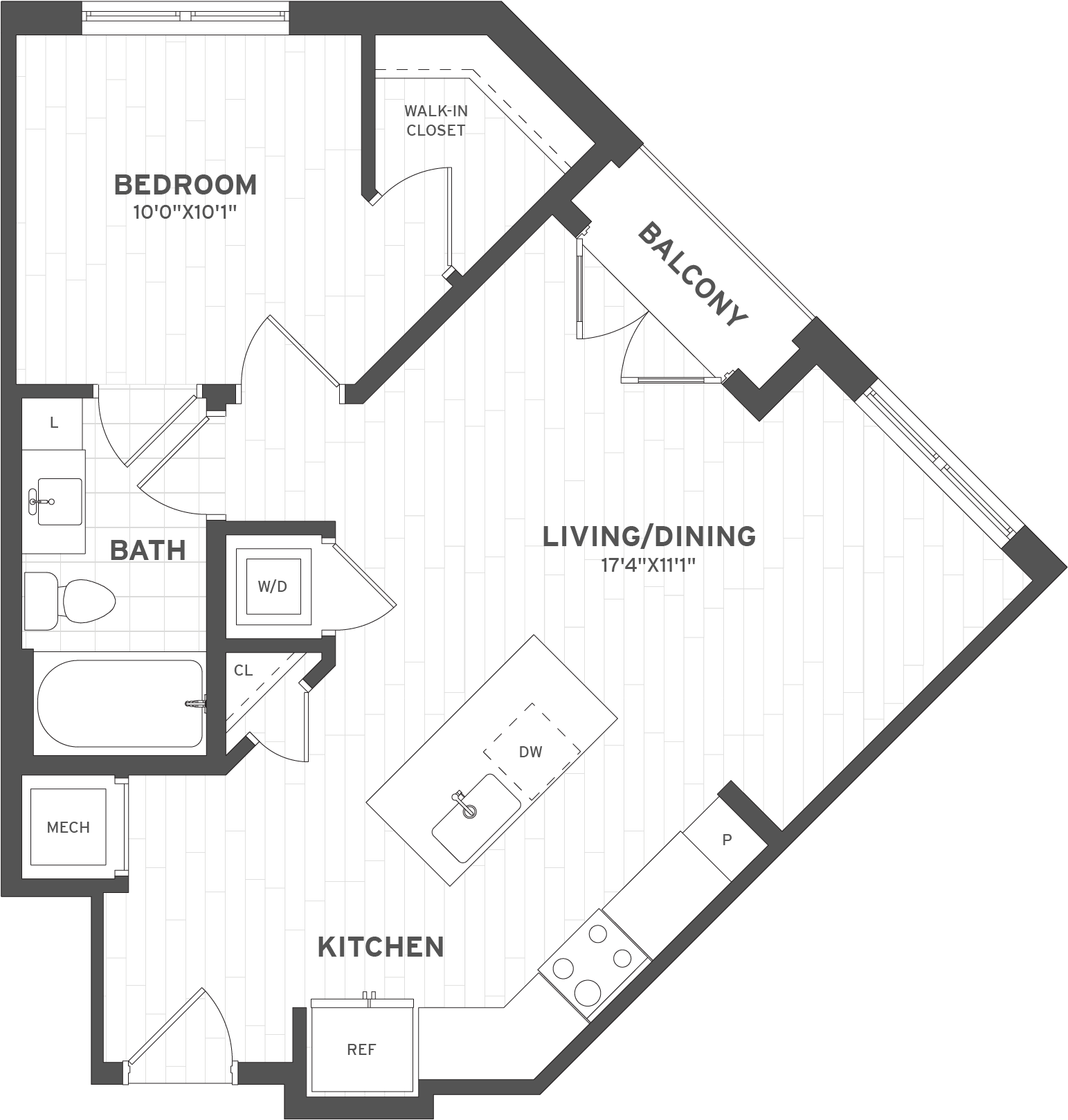 1 Bed/1 Bath-A2.6