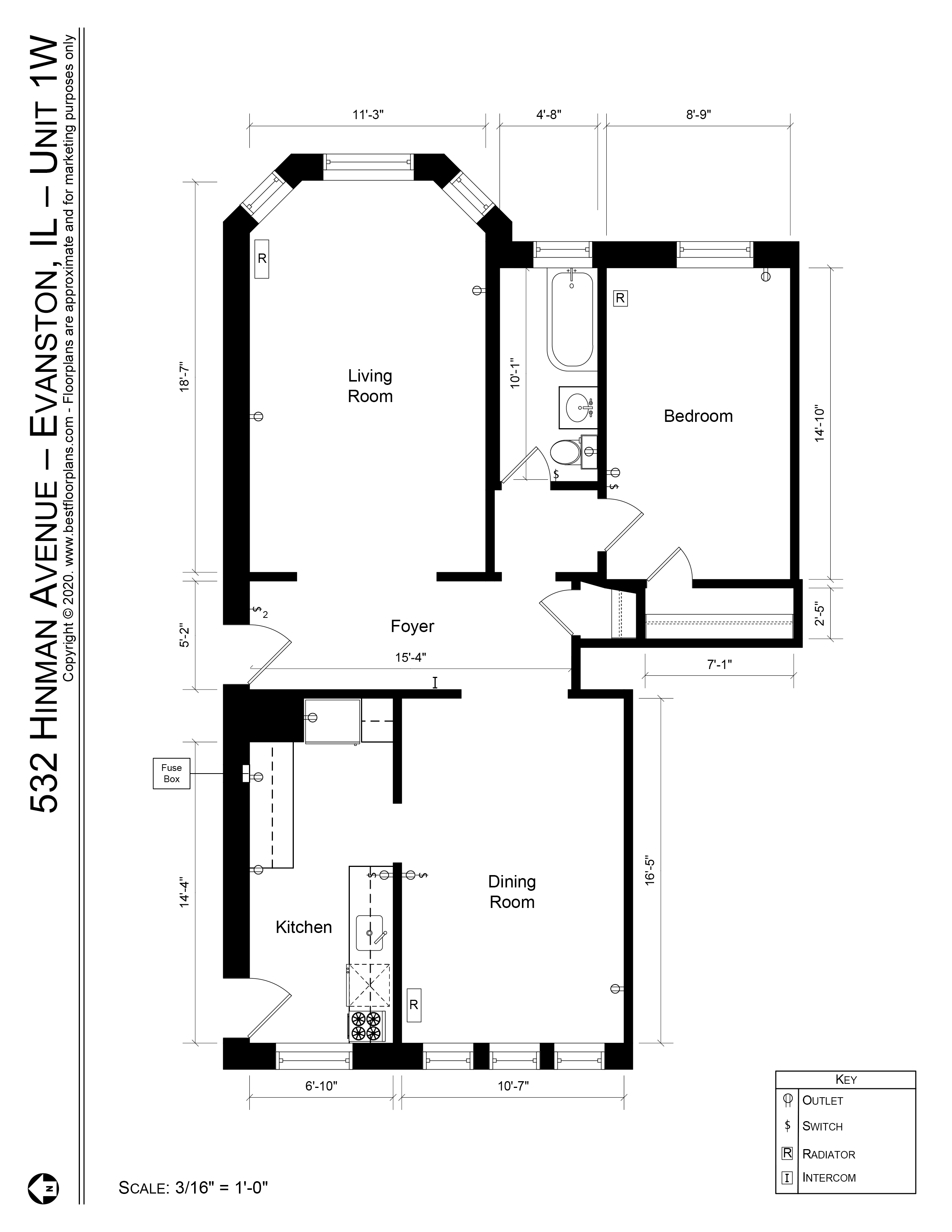 One Bedroom (532-1W)