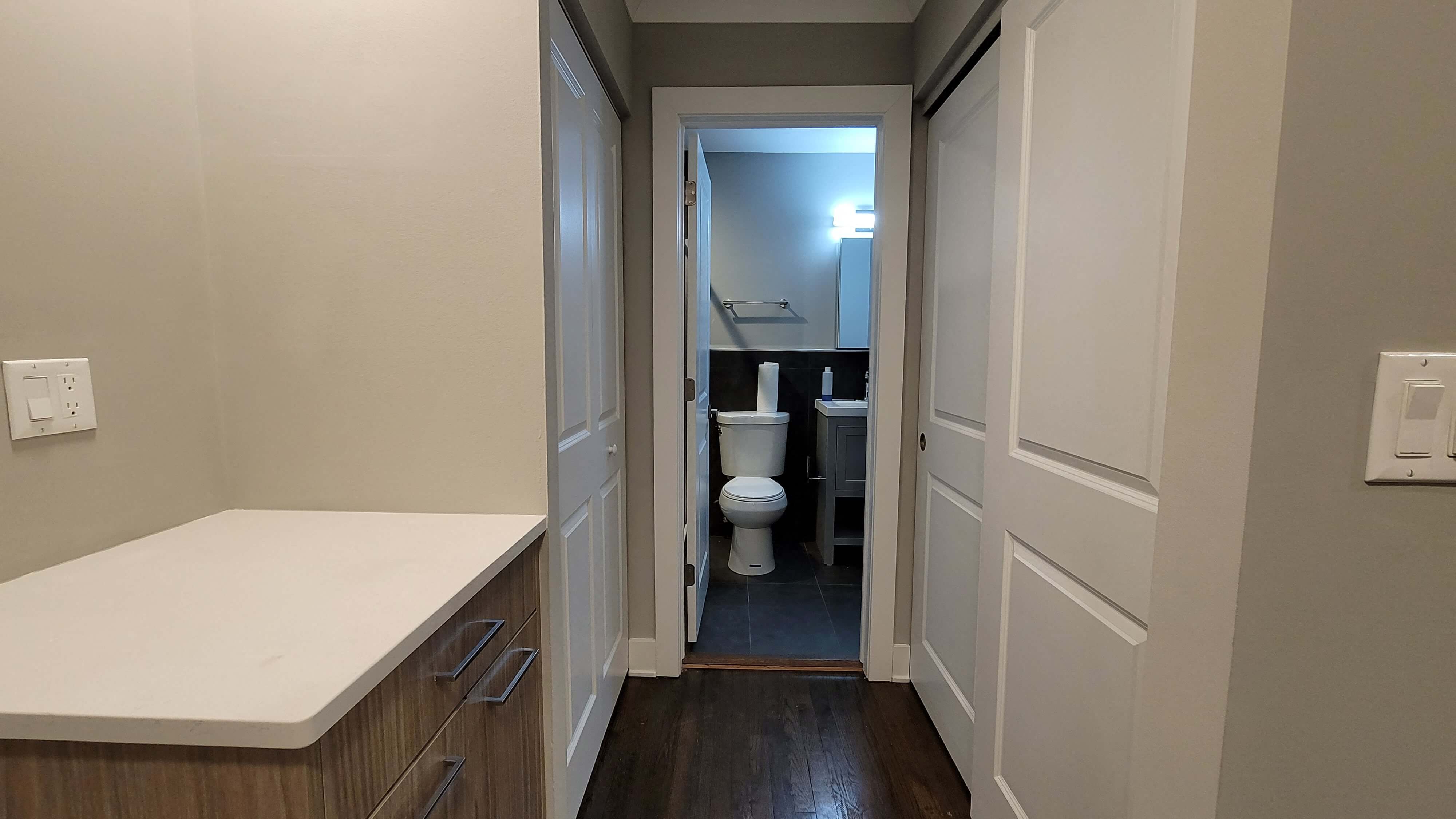a small bathroom with a toilet and a sink