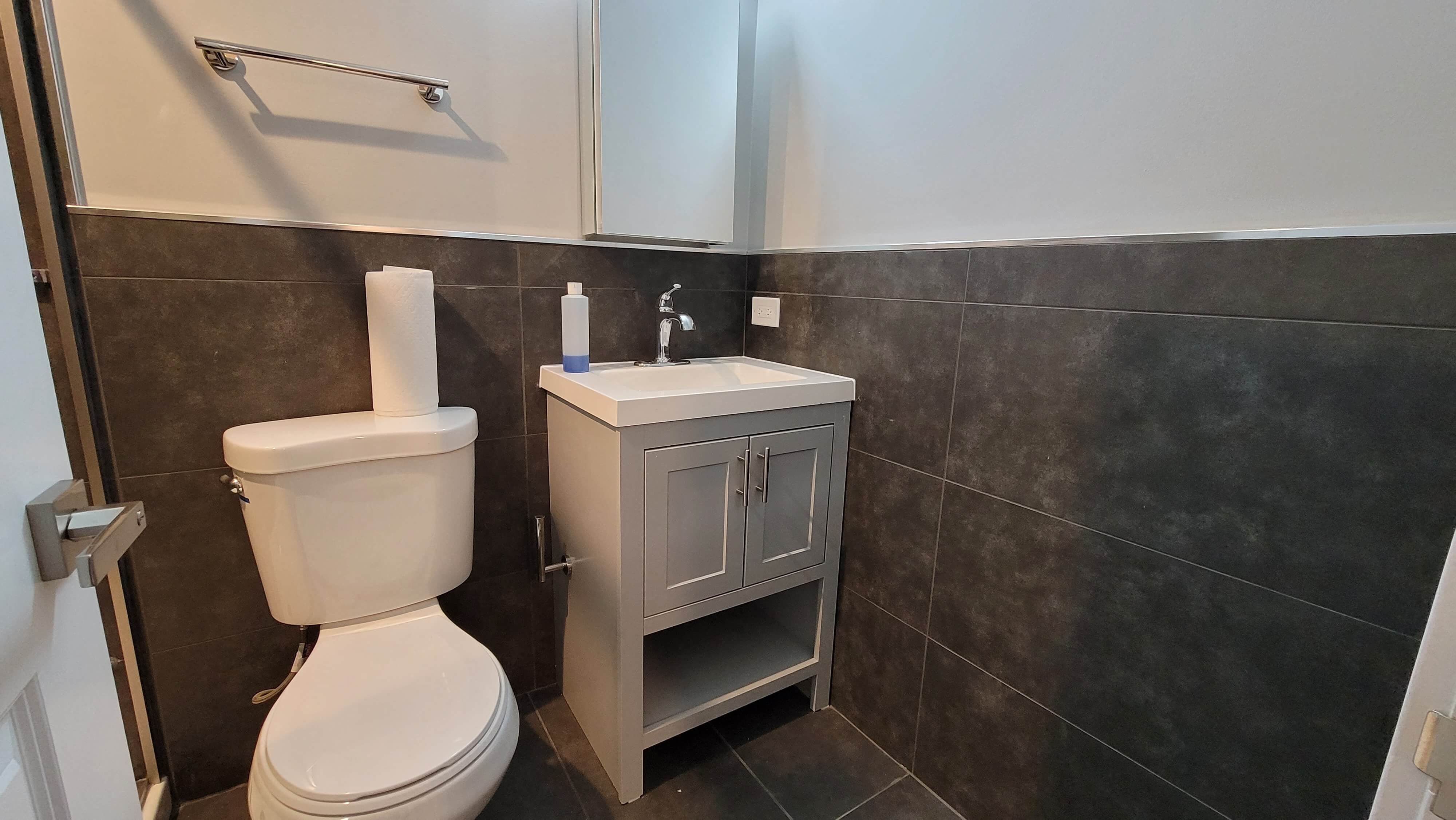 a small bathroom with a toilet and a sink