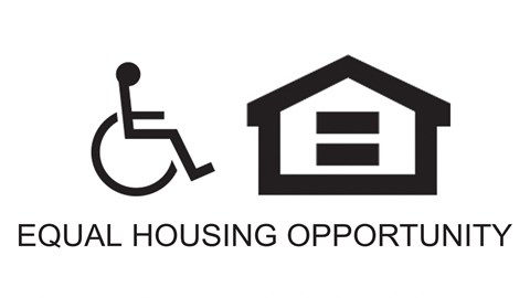 the logo for equal housing opportunity with a home and a wheelchair