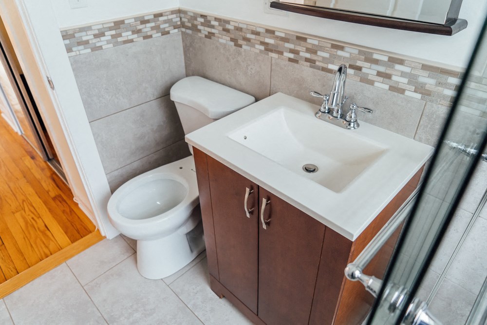 a small bathroom with a toilet and a sink